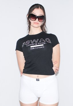 Vintage 00s Swag t-shirt in black