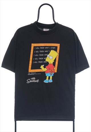 Vintage 90s The Simpsons Graphic Black TShirt Mens