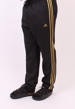 Vintage Black and Gold Adidas Joggers