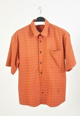 Vintage 90s short sleeve shirt in orange