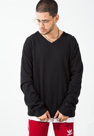 ON SALE VINTAGE 80S TOMMY HILFIGER KNITWAR JUMPER / S0621