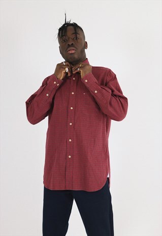 VINTAGE TOMMY HILFIGER TARTAN LONG SLEEVE SHIRT