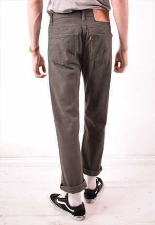 LEVI'S 501 MENS VINTAGE JEANS W31 L30 GREEN 90S