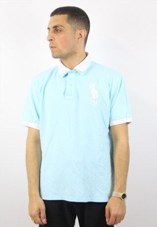 VINTAGE POLO RALPH LAUREN BLUE POLO SHIRT