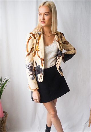 VINTAGE DOLCE&GABBANA HORSE PATTERNED BLAZER
