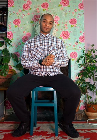 VINTAGE 90'S LONG-SLEEVE CHECKERED SHIRT