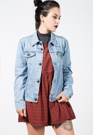 VINTAGE 80S CLASSIC LEVI'S BASIC DENIM JACKET / S1501