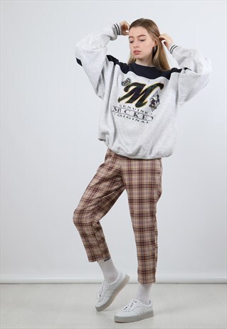 DISNEY GREY XL EMBROIDERED SWEATSHIRT