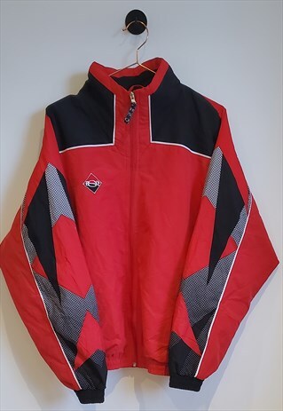 VINTAGE 90S CRAZY PATTERN WINDBREAKER SPORTS JACKET SIZE M