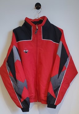 Vintage 90s Crazy Pattern Windbreaker Sports Jacket Size M 