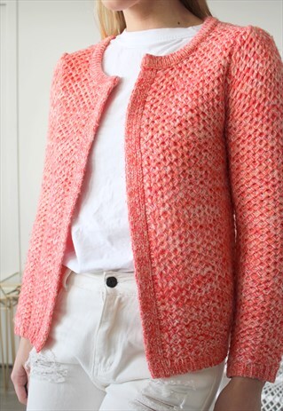 VINTAGE CARDIGAN ORANGE SIZE S
