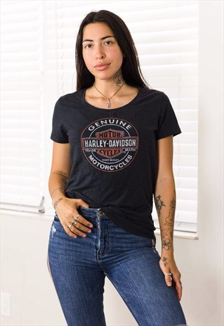 VINTAGE HARLEY DAVIDSON T-SHIRT LOGO 90S M 4.8