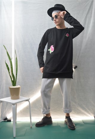 BLACK FESTIVAL FLOWER SWEATSHIRT