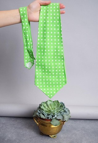 VINTAGE 70'S MOD POLKA DOT PRINT COMIC NOVELTY TIE