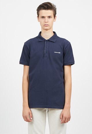 VINTAGE NAVY REEBOK SHORT SLEEVE POLO SHIRT TOP