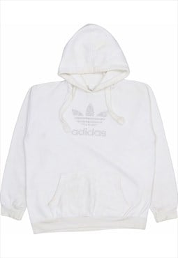 Adidas 90's Spellout Pullover Hoodie XLarge White