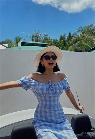 GINGHAM SUMMER MINI DRESS