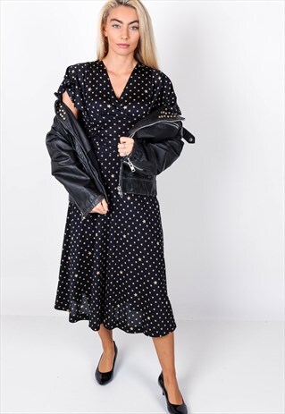 VINTAGE STAR PATTERNED DRESS ACD24