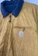 NAVY YELLOW CARHARTT REVERSIBLE JACKET XL PUFFER