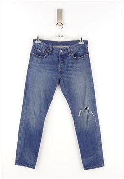 Levi's 501 CT Ripped Low Waist Jeans Dark Denim - W26 - L32