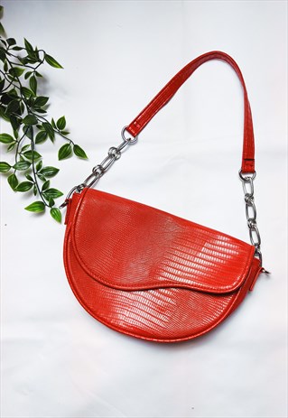 red bag silver chain