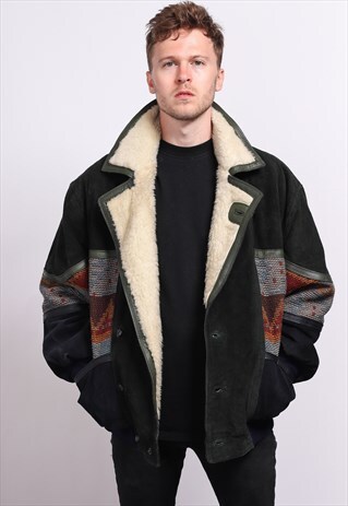 VINTAGE AZTEC INCA FESTIVAL FLEECE JACKET