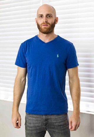 VINTAGE POLO RALPH LAUREN T-SHIRT LOGO 90S S 4.7