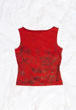 Vintage Y2K Tank Top in Red