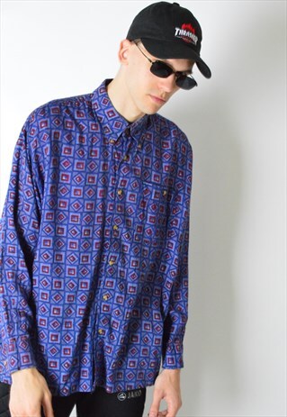 VINTAGE 90S PURPLE LONG SLEEVE SHIRT