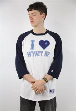 VINTAGE CHAMPION PRINTED LONG SLEEVE TOP