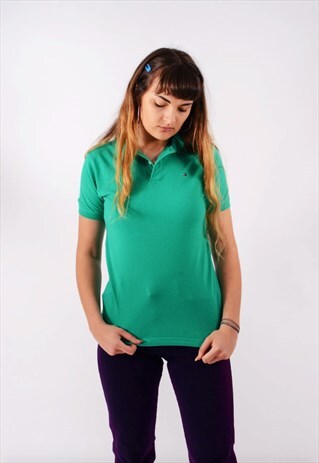 VINTAGE TOMMY HILFIGER POLO SHIRT GREEN