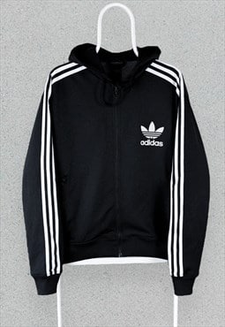 Adidas Originals Black Hooded Track Top Hoodie Mens Large