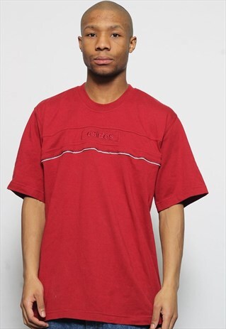 VINTAGE ADIDAS LOGO T-SHIRT RED