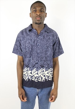 VINTAGE ABSTRACT 90'S PATTERNED SHIRT