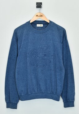 Vintage Lacoste Sweatshirt Blue Small