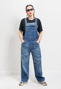 Lee Vintage denim dungarees in blue overalls jumpsuit size L
