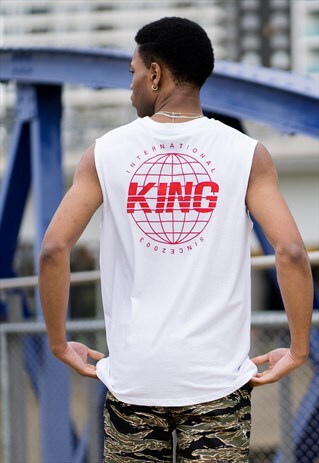 BETHNAL SLEEVELESS T-SHIRT - WHITE
