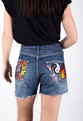 REWORKED VINTAGE DENIM SHORTS