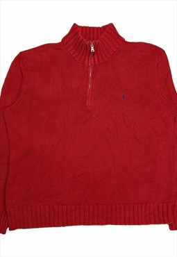 Polo Ralph Lauren 1/4 Zip Knit Jumper Size XL