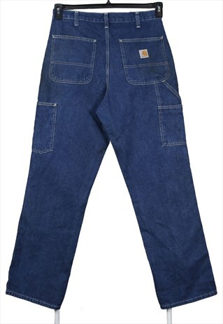 VINTAGE 90'S CARHARTT JEANS / PANTS RELAXED FIT DENIM BLUE