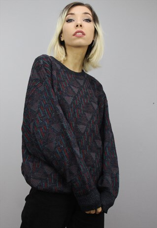 VINTAGE OVERSIZED PATTERNED JUMPER