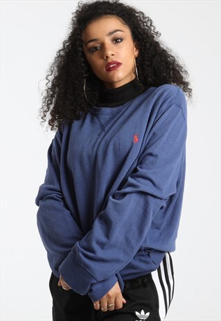 90S POLO RALPH LAUREN EMBROIDERED LOGO SWEATSHIRT