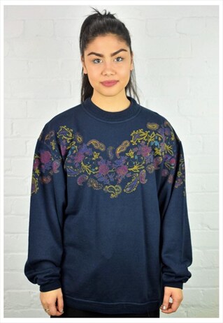 VINTAGE 90'S FLORAL PAISLEY SWEATSHIRT