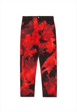 Trousers tie-dye RED KD6