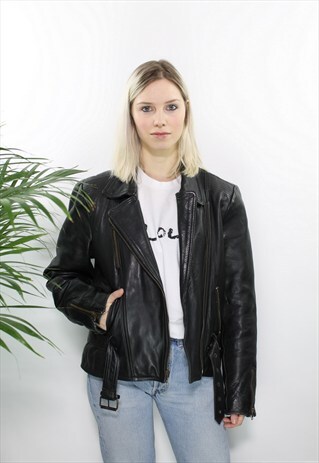 VINTAGE BIKER LEATHER JACKET