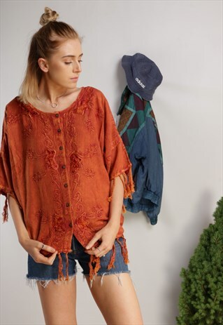 NEW TASSEL EMBOIDERED SHIRT 2634O