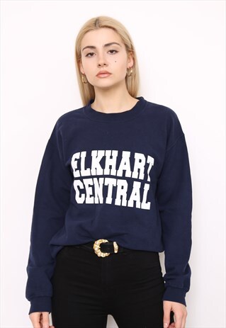 VINTAGE 90S USA NAVY SWEATER JUMPER