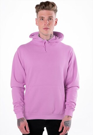 ESSENTIAL BLANK PULLOVER HOODY - LILAC LAVENDER PURPLE PINK
