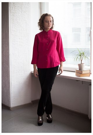 VINTAGE 90'S HOT PINK SHIRT