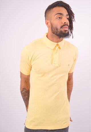 VINTAGE TOMMY HILFIGER POLO SHIRT YELLOW
